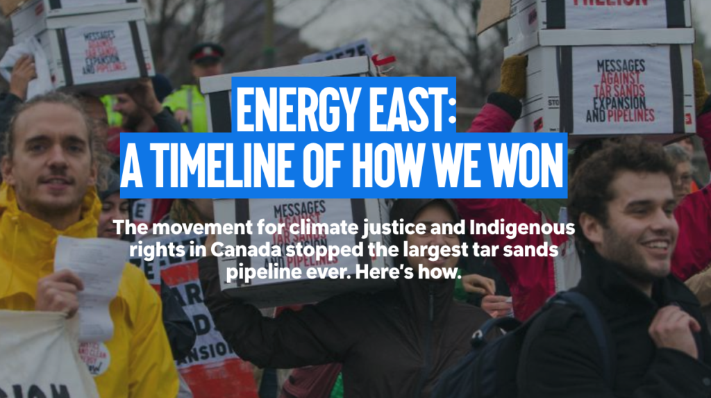 Energy East: A Timeline of How We Won