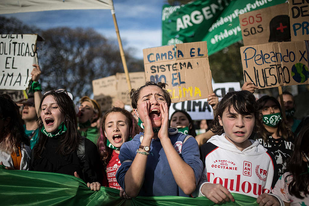 Movilización Mundial por el Clima el 27 de septiembre en Plaza de Mayo, Ciudad de Buenos Aires, Argentina - Créditos: Greenpeace