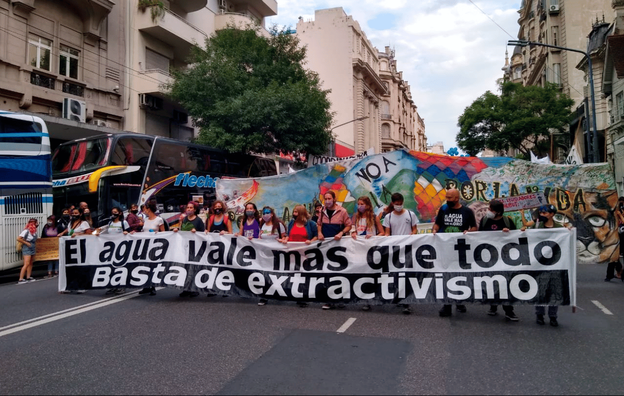 People march against fracking. Buenos Aires, Argentina.