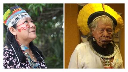 Joênia Wapichana e Raoni Metuktire defendem direitos indígenas no exterior