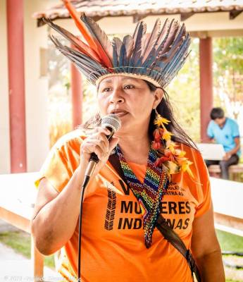 Telma Taurepang fala da cultura e direitos indígenas e da resistência da mulher indígena como defensoras do clima, do meio ambiente