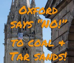 Oxford says "No!" to Coal & Tar Sands