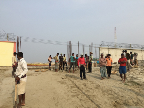 Local workers at Rampal power plant site