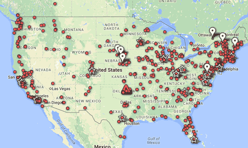 Map of all Keystone XL actions from the past 4 years.