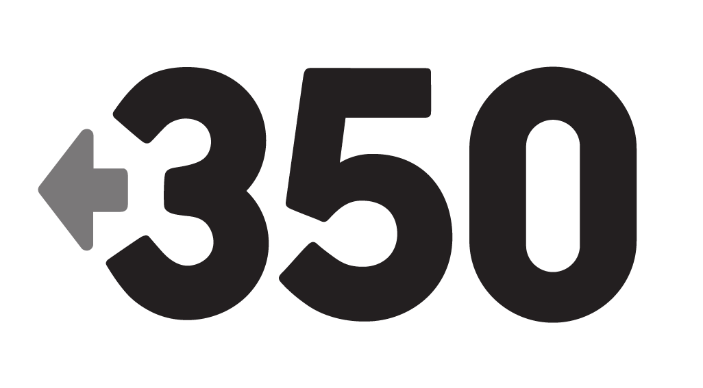350 logo, grayscale version