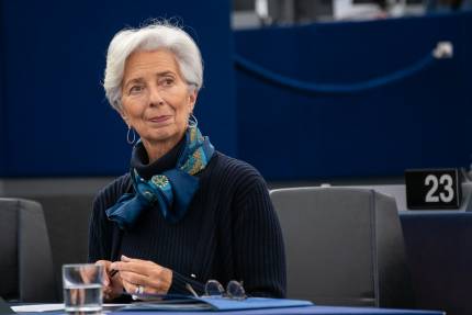 Picture of Christine Lagarde, head of the European Central Bank