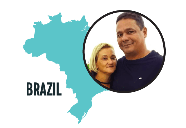 map of Brazil with photo of Alexandre Anderson De Souza And Daize Menezes De Souza