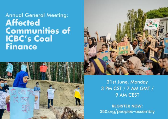 Invitation: AGM of the Affected Communities of ICBC's Coal Finance