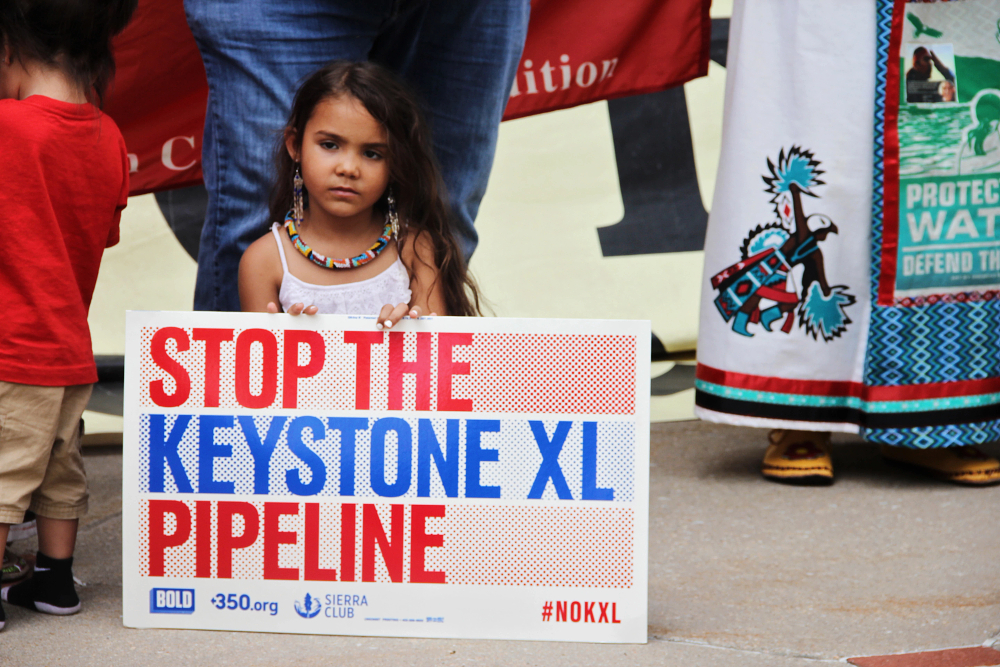 Indigenous leaders from the Ponca Nation of Nebraska and Oklahoma led a prayer walk after historic Treaty Signing against Keystone XL and tar sands, Montana, US. Photo: Juliana BrownEyes-Clifford