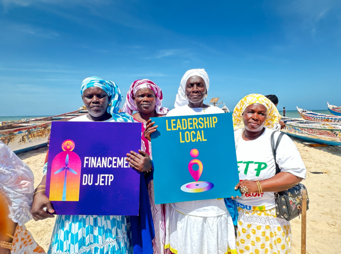 Senegalese women advocating for a Just Energy Transition Partnership 