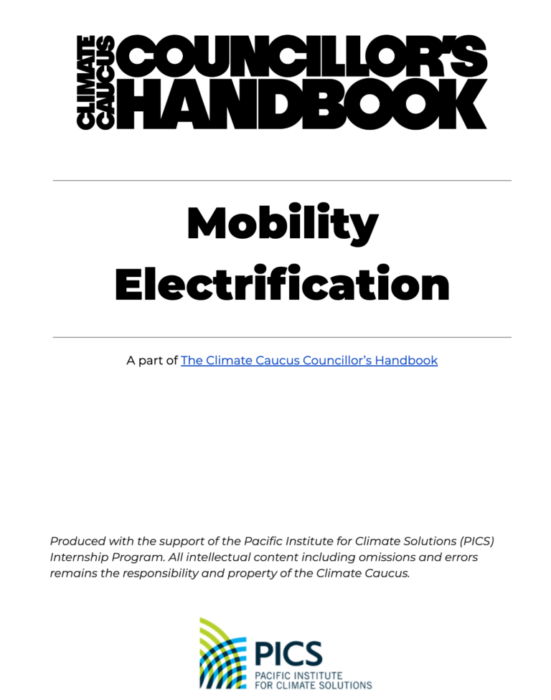 Climate Caucus Councillor Handbook’s Mobility Electrification