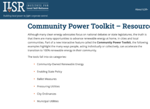 Community power toolkit